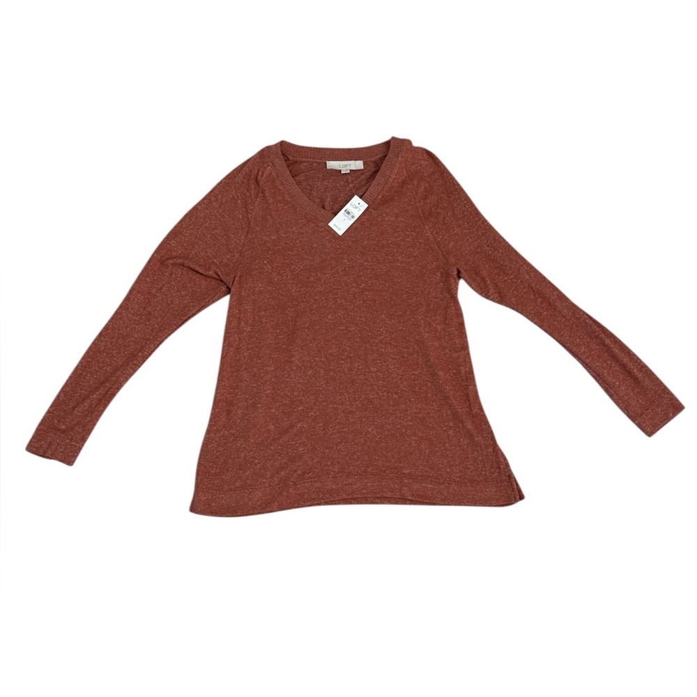 LOFT Women's Rust Long Sleeve Top